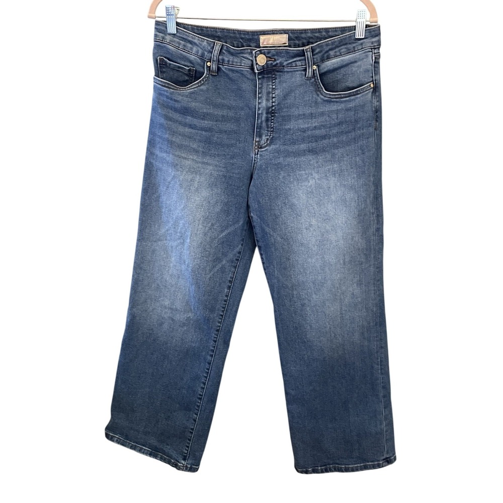KUT from the Kloth Charlotte Fab Ab Culotte Women's 12 Blue High Rise Jeans